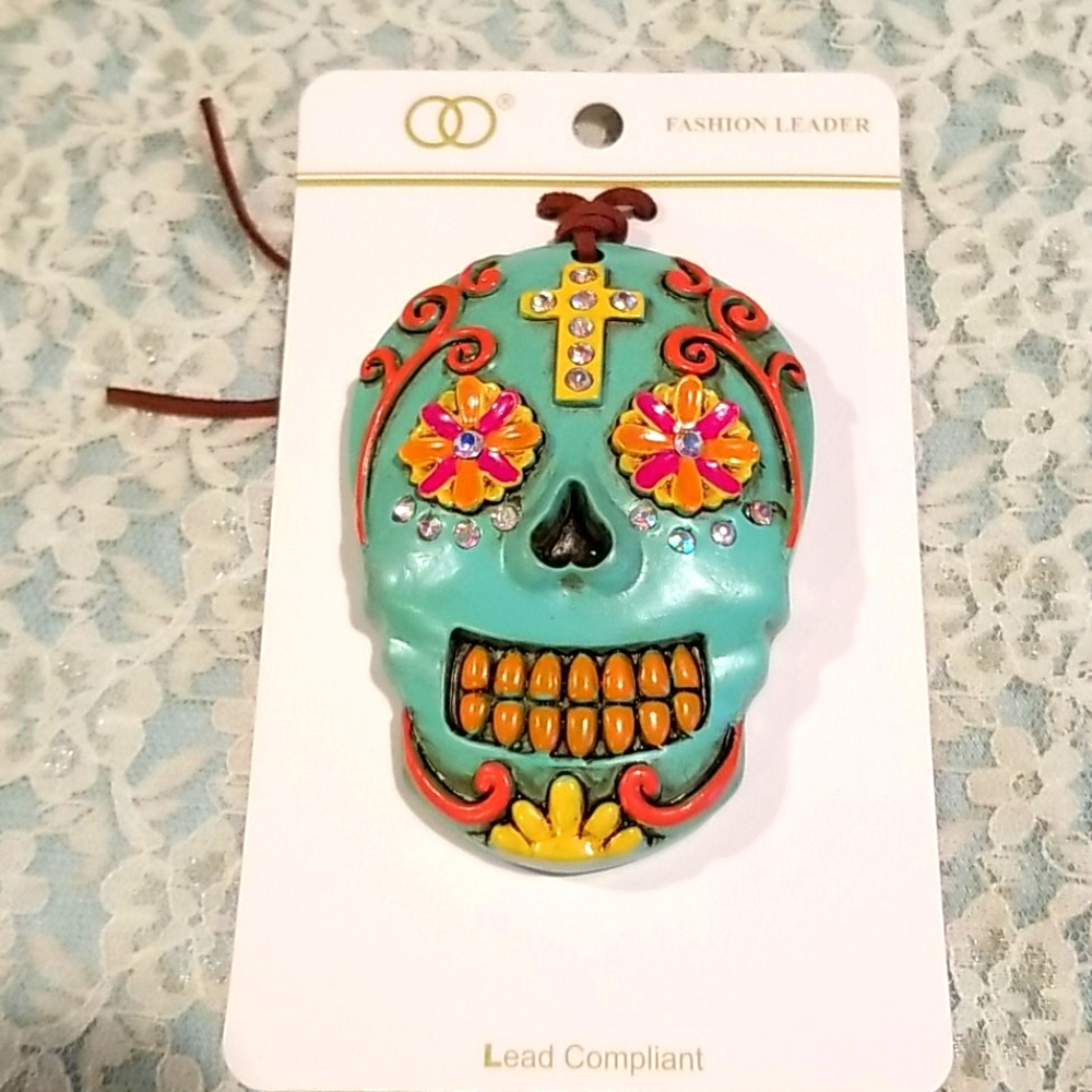 Large Sugar skull pendant